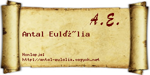 Antal Eulália névjegykártya